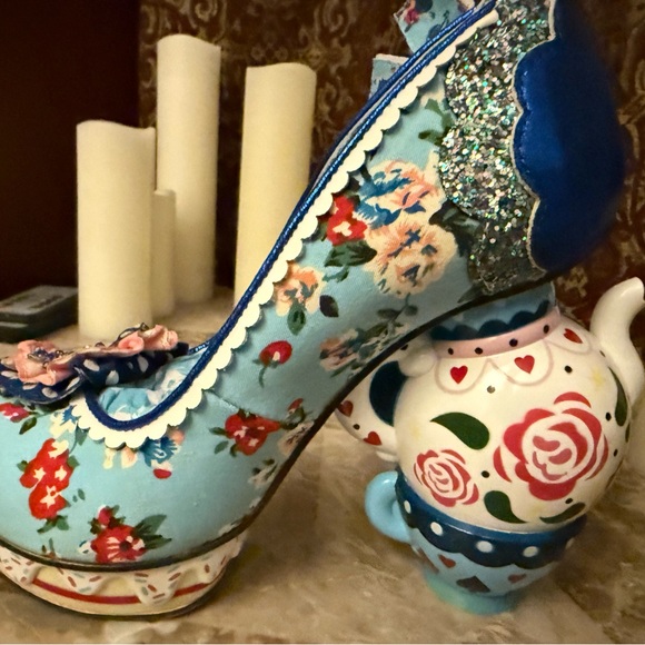 VHTF SUPER RARE LE Irregular Choice Alice in Wonderland heels! Sz 37 NIB - Picture 10 of 13